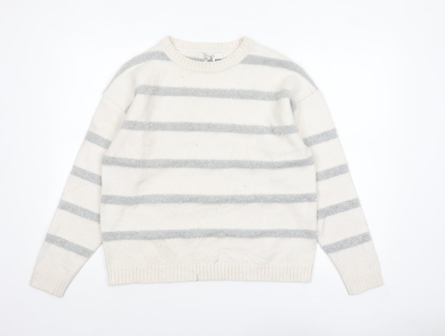 Womens UK Size M Marks and Spencer Ivory Pullover Jumper