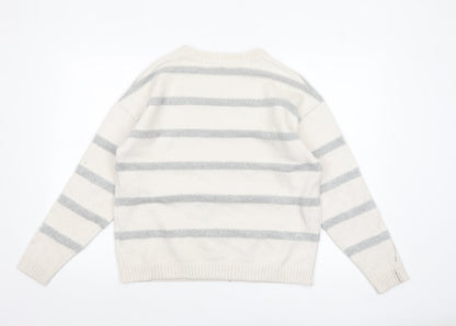 Womens UK Size M Marks and Spencer Ivory Pullover Jumper