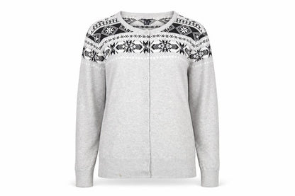Womens UK Size L Lands' End Grey Cardigan Jumper
