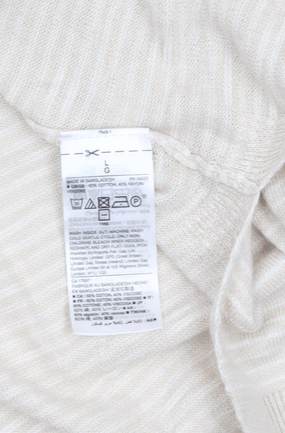 Womens UK Size L Gap Beige Cardigan Jumper