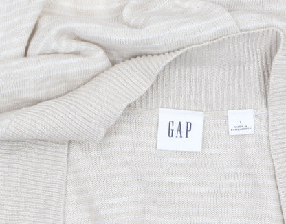 Womens UK Size L Gap Beige Cardigan Jumper