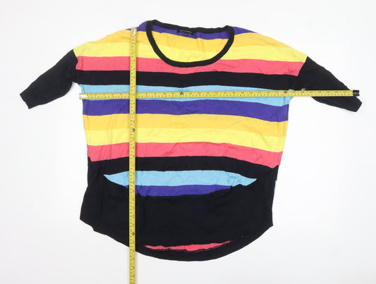 Womens UK Size M/L QED London Multicoloured Pullover Jumper