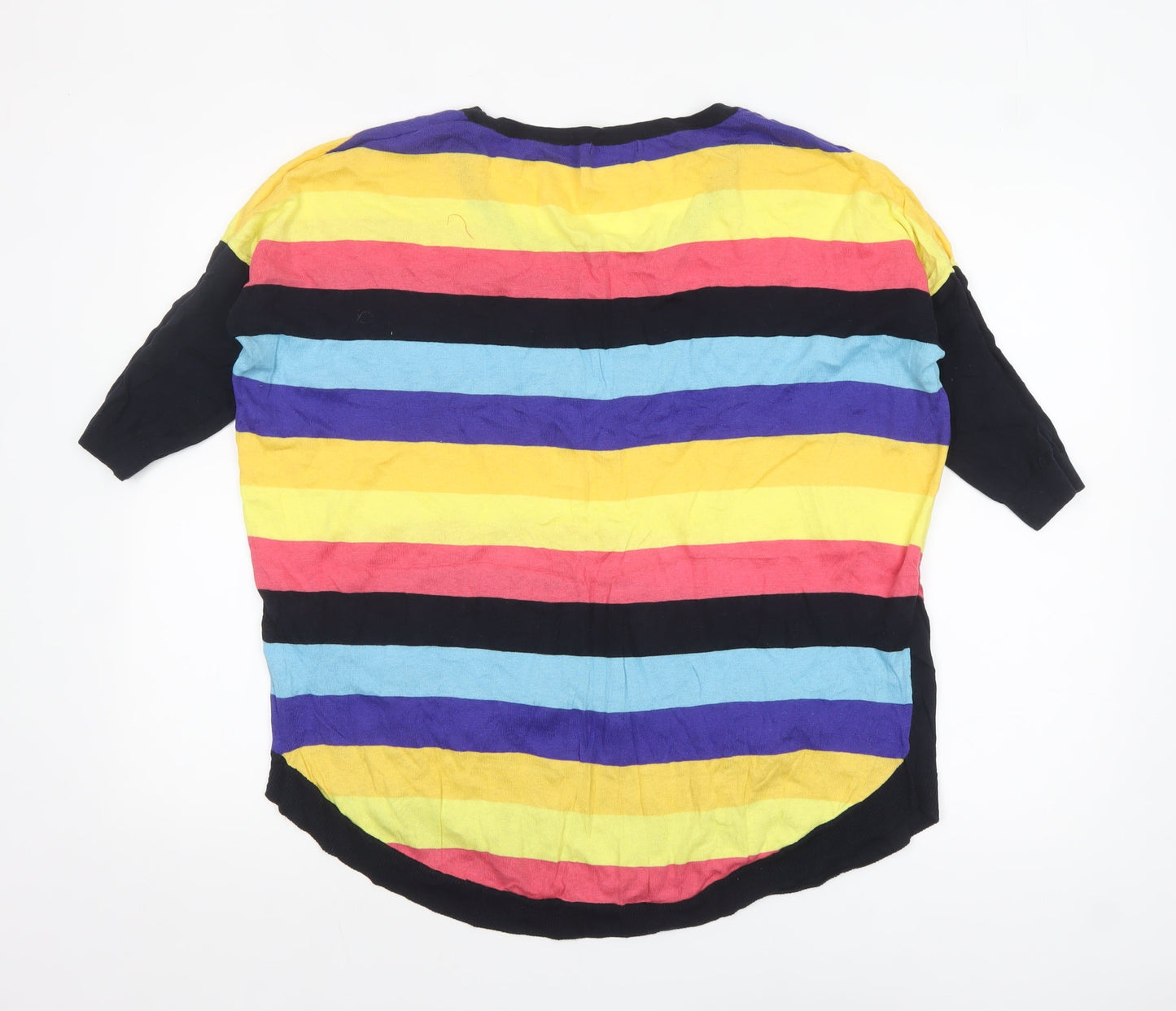 Womens UK Size M/L QED London Multicoloured Pullover Jumper