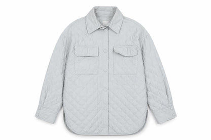Womens UK Size S H&M Grey Quilted Coat
