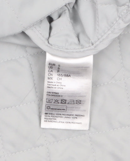 Womens UK Size S H&M Grey Quilted Coat