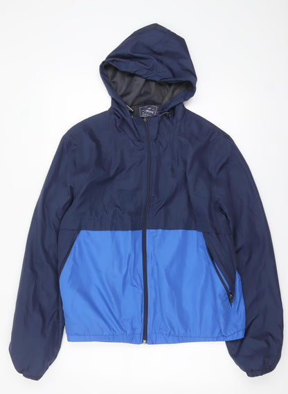 Mens UK Size L Topman Blue Windbreaker Coat