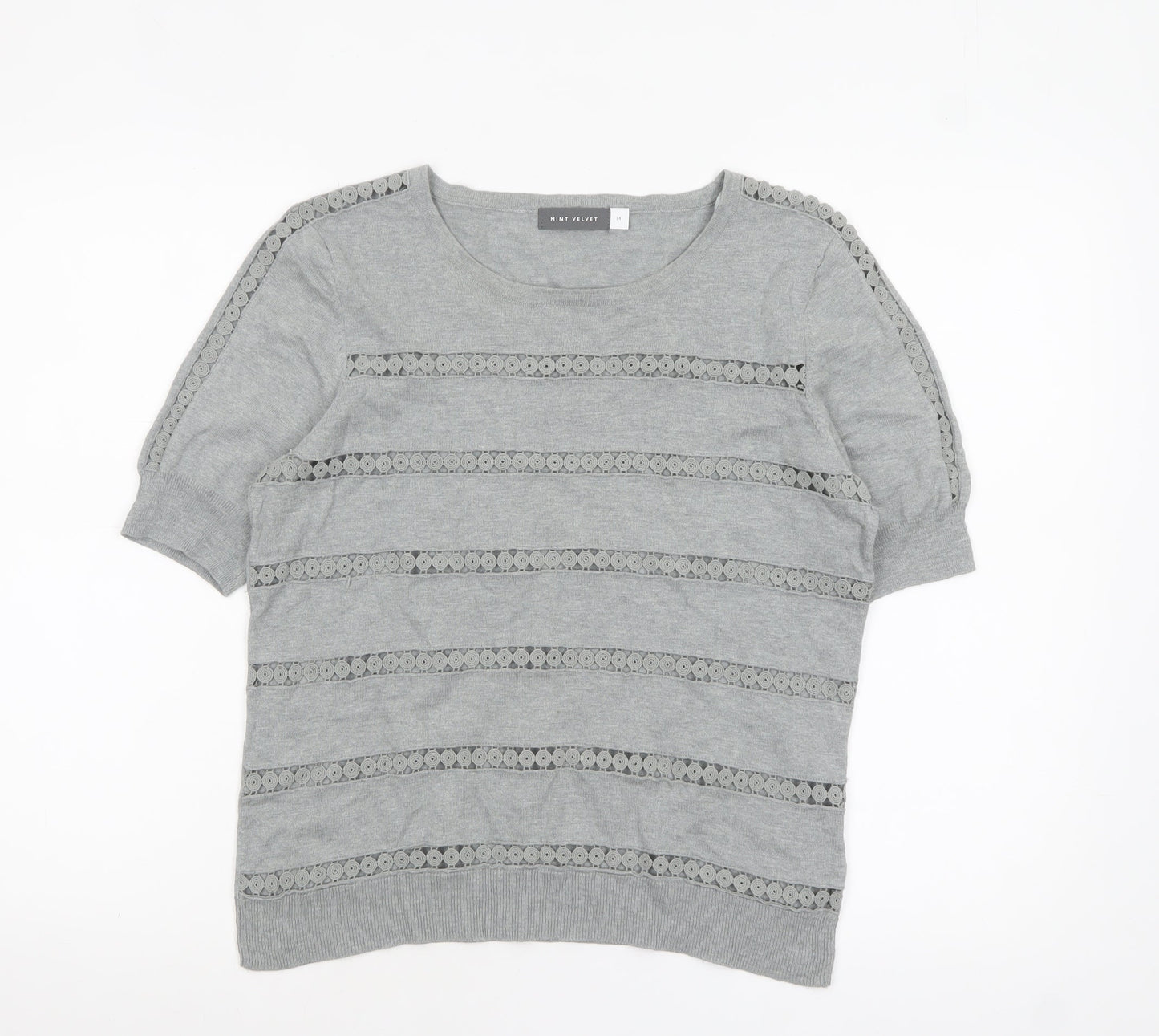 Womens UK Size 14 Mint Velvet Grey Pullover Jumper