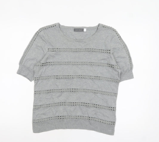 Womens UK Size 14 Mint Velvet Grey Pullover Jumper