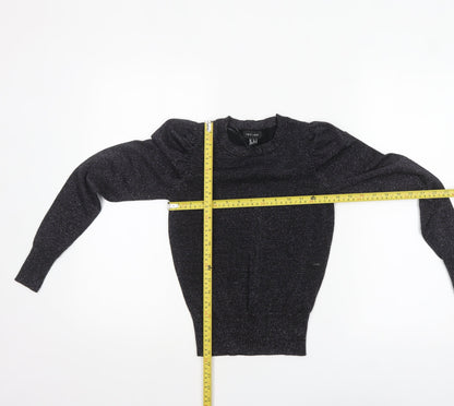 Womens UK Size 4 New Look Black Pullover Jumper
