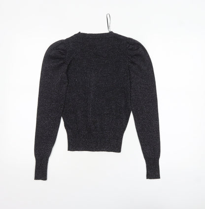 Womens UK Size 4 New Look Black Pullover Jumper
