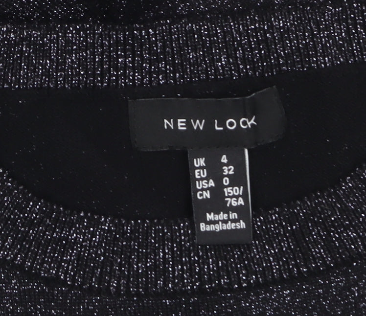 Womens UK Size 4 New Look Black Pullover Jumper