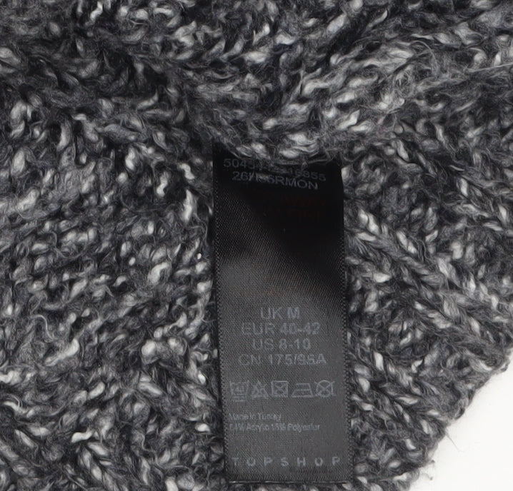 Womens UK Size M Topshop Grey Pullover Jumper