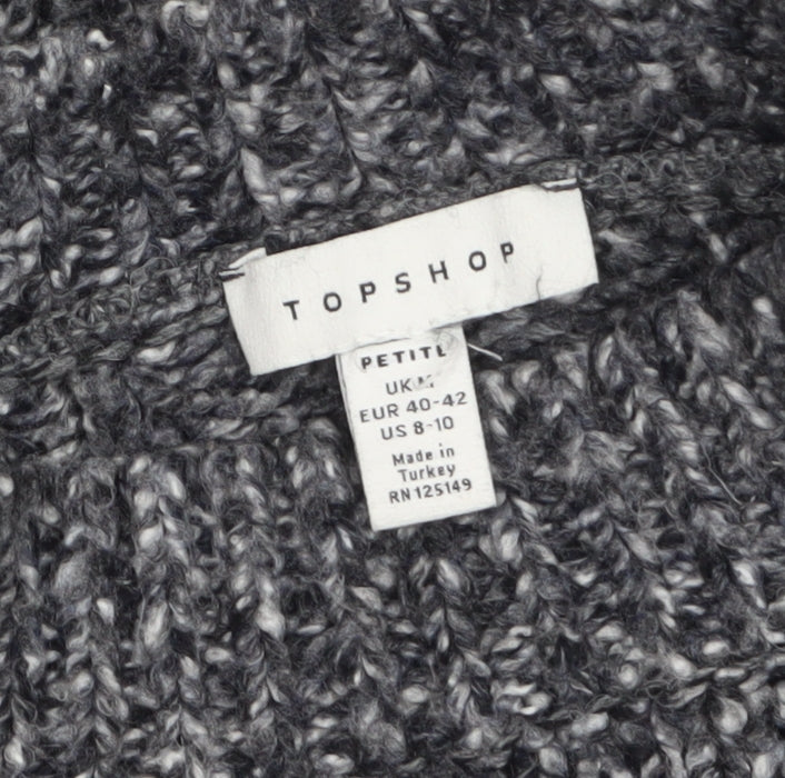 Womens UK Size M Topshop Grey Pullover Jumper