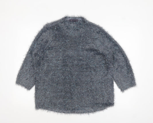 Womens UK Size 16 Marks and Spencer Grey Pullover Jumper