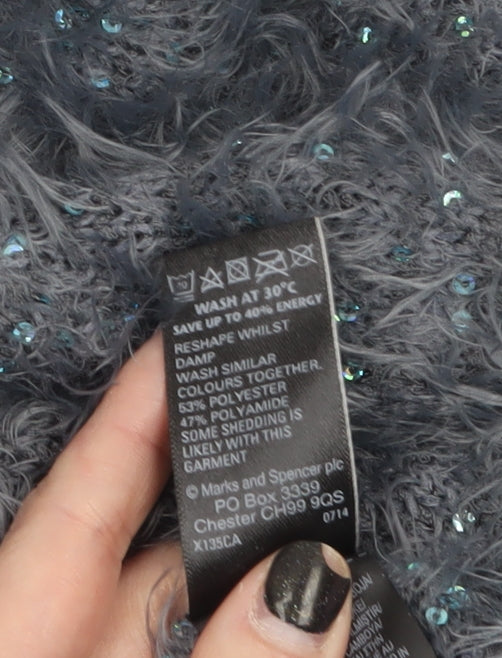 Womens UK Size 16 Marks and Spencer Grey Pullover Jumper