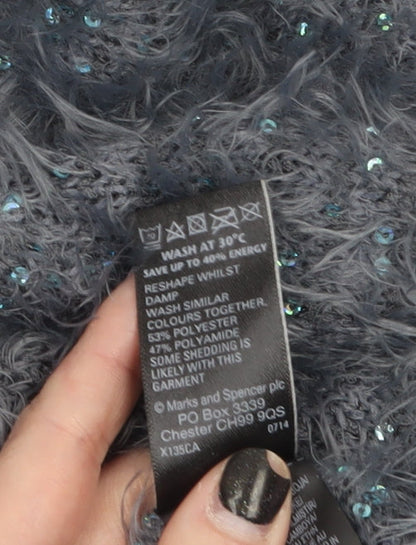Womens UK Size 16 Marks and Spencer Grey Pullover Jumper