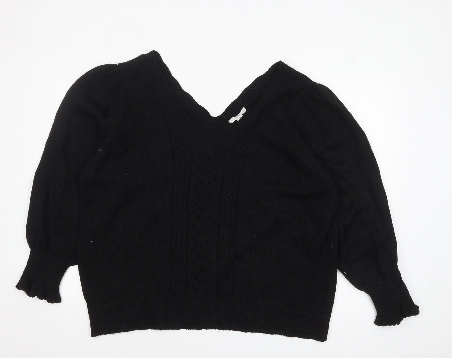 Womens UK Size XL Laura Ashley Black Pullover Jumper