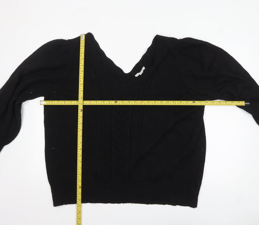 Womens UK Size XL Laura Ashley Black Pullover Jumper