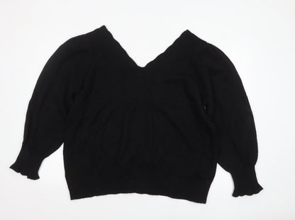 Womens UK Size XL Laura Ashley Black Pullover Jumper