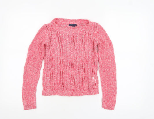Girls UK Size 10-11 Years Gap Pink Pullover Jumper