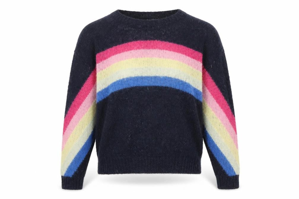 Hush Women’s Multicoloured Rainbow Wool Blend Jumper Size M