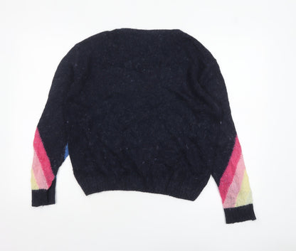 Hush Women’s Multicoloured Rainbow Wool Blend Jumper Size M