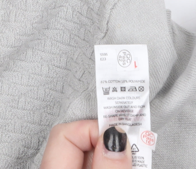 Mens UK Size L Very Man Grey Henley Jumper