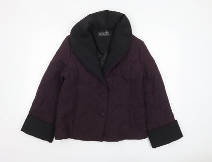 Alex & Co. Womens Purple Quilted Short Jacket UK 8 Classic Style