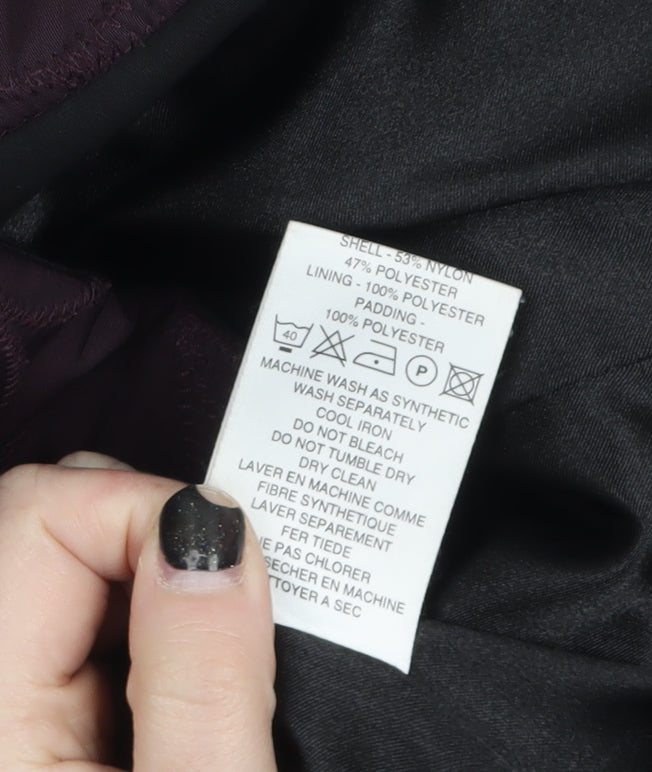 Alex & Co. Womens Purple Quilted Short Jacket UK 8 Classic Style