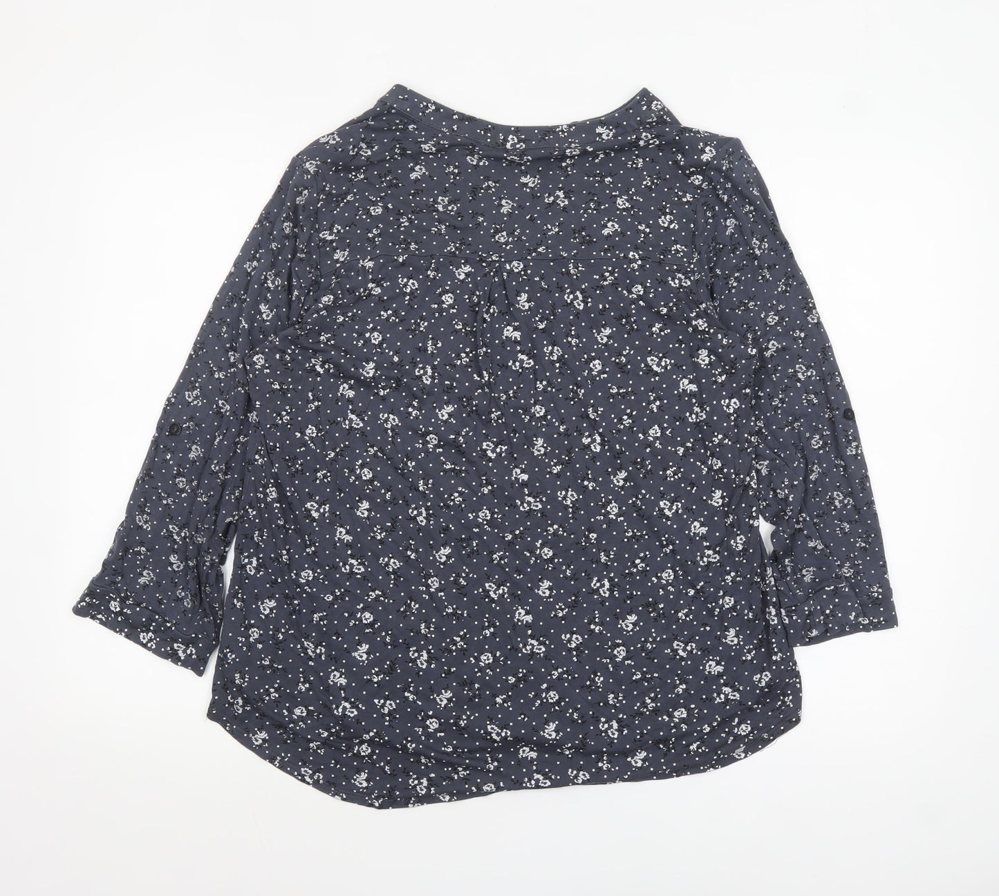 Womens UK Size 14 Roman Blue Tunic Blouse