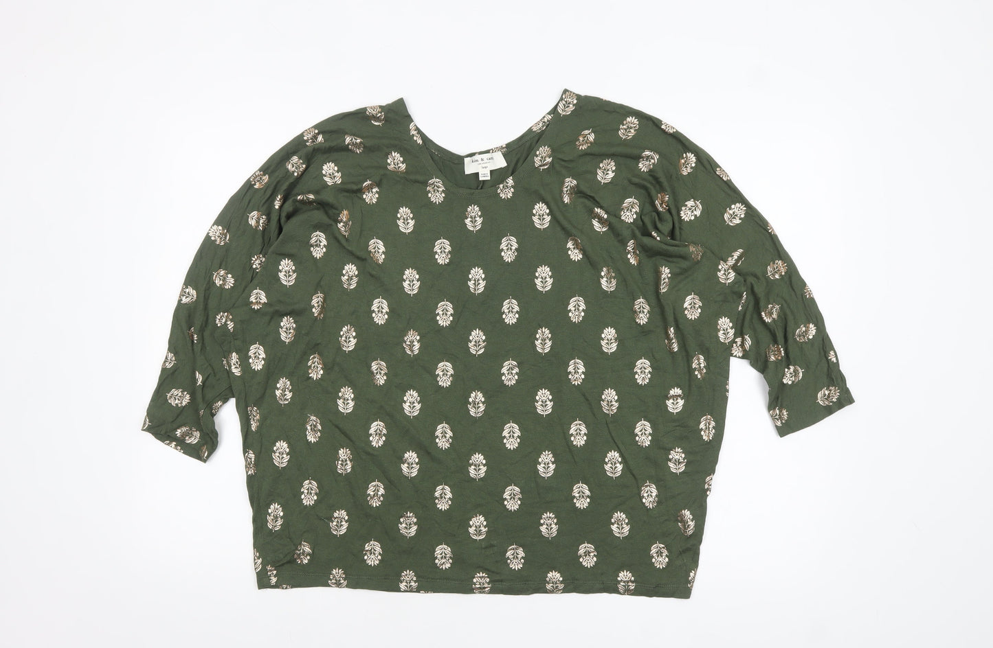 Womens UK Size L Kim & Cami Green Pullover Jumper