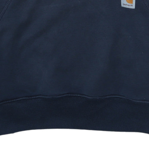 Mens UK Size M Carhartt Blue Pullover Hoodie