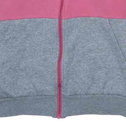 Adidas Girls Pink & Grey Full Zip Hoodie 13-14 Years Sports Fleece Jacket