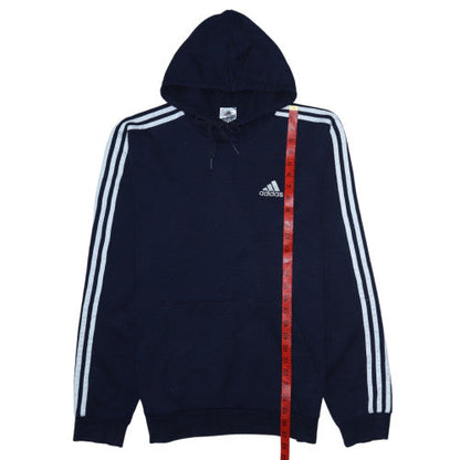 Mens UK Size M adidas Blue Pullover Hoodie