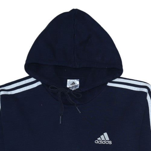Mens UK Size M adidas Blue Pullover Hoodie