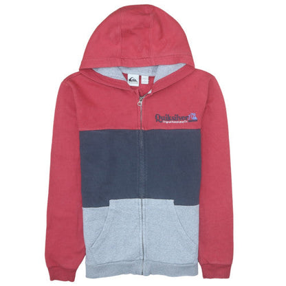 Mens UK Size XL Quiksilver Red Full Zip Hoodie