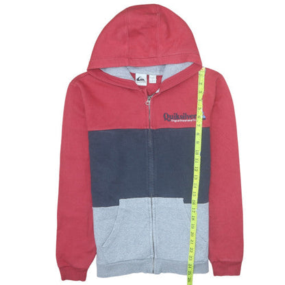 Mens UK Size XL Quiksilver Red Full Zip Hoodie