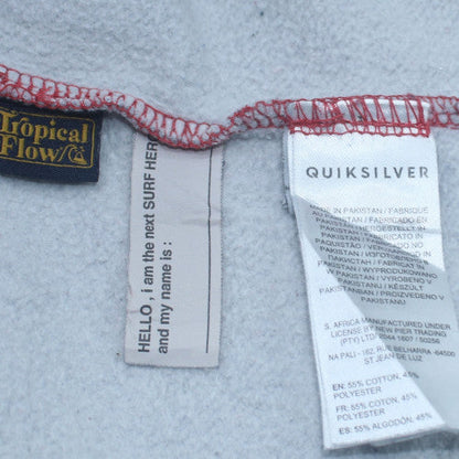 Mens UK Size XL Quiksilver Red Full Zip Hoodie