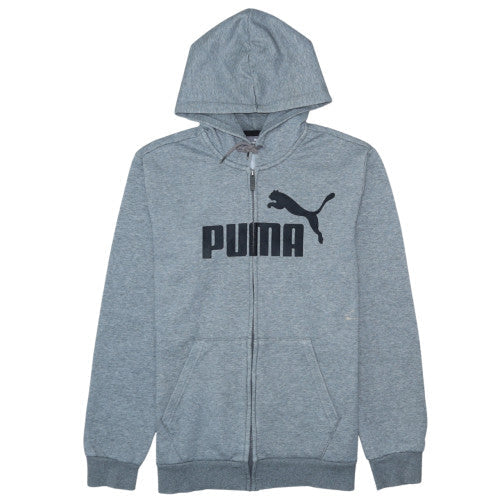 Mens UK Size M PUMA Grey Full Zip Hoodie