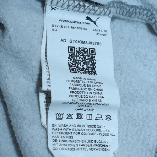 Mens UK Size M PUMA Grey Full Zip Hoodie