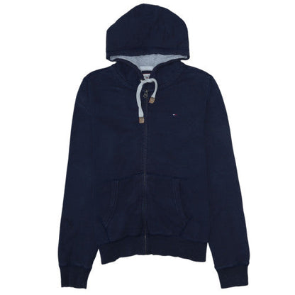 Mens UK Size L Hilfiger Denim Blue Full Zip Hoodie