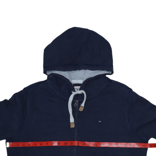 Mens UK Size L Hilfiger Denim Blue Full Zip Hoodie