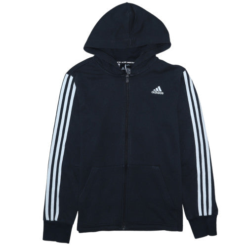 Boys UK Size 13-14 Years adidas Black Full Zip Hoodie