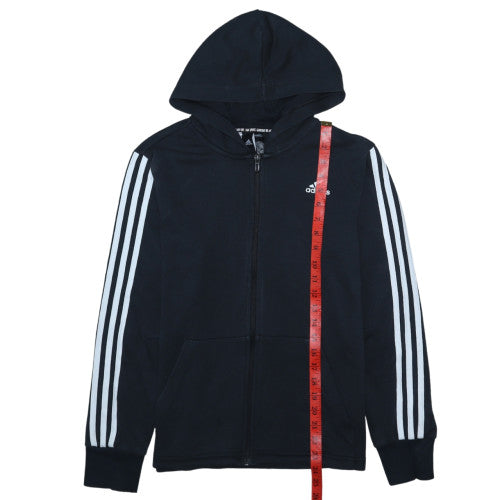 Boys UK Size 13-14 Years adidas Black Full Zip Hoodie