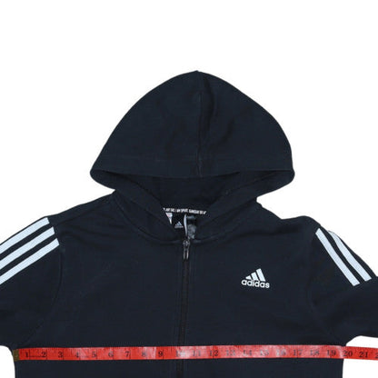 Boys UK Size 13-14 Years adidas Black Full Zip Hoodie