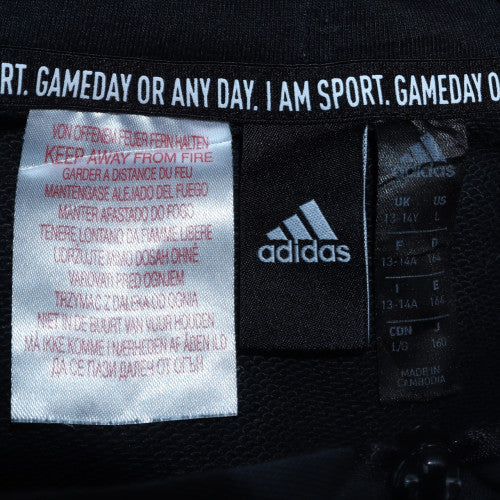 Boys UK Size 13-14 Years adidas Black Full Zip Hoodie