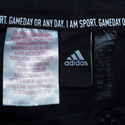 Boys UK Size 13-14 Years adidas Black Full Zip Hoodie