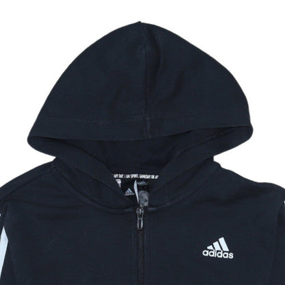 Boys UK Size 13-14 Years adidas Black Full Zip Hoodie