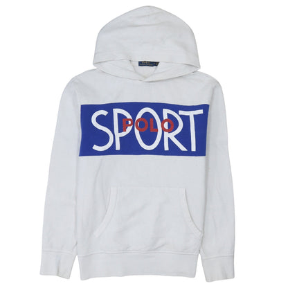 Mens UK Size M Polo Ralph Lauren White Pullover Hoodie