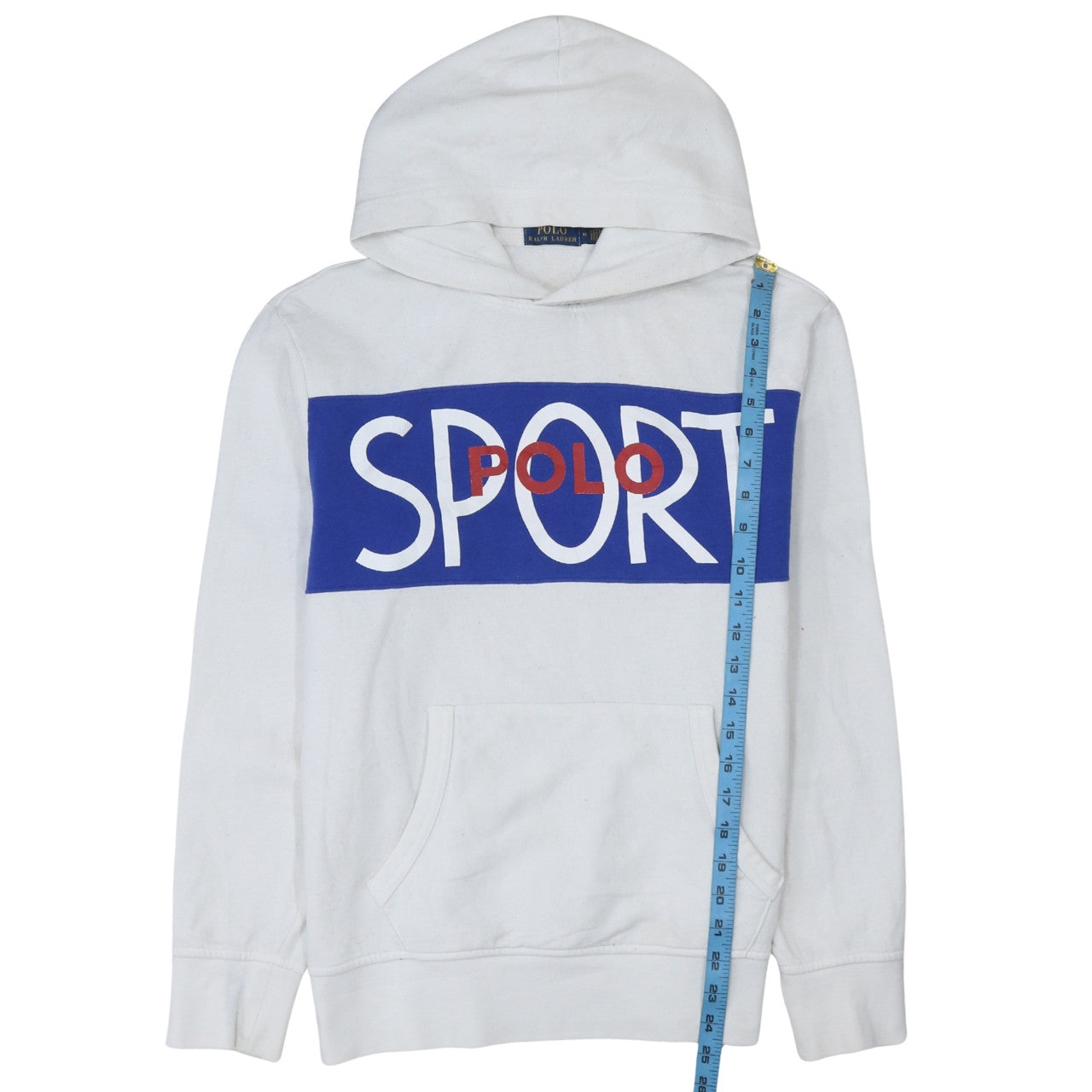 Mens UK Size M Polo Ralph Lauren White Pullover Hoodie